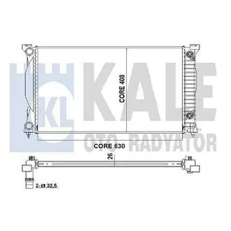 Радиатор охлаждения Audi A4 (01-08)/Seat Exeo (08-) KALE OTO RADYATOR 352900