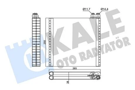 KALE FIAT Испаритель Ducato 06- KALE OTO RADYATOR 352980