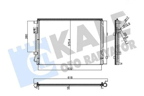 Радиатор кондиционера Hyundai Accent IV (11-)/KIA Rio III (12-) KALE OT KALE OTO RADYATOR 353190