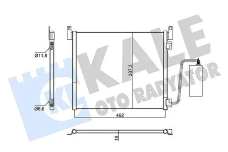 KALE OPEL Радиатор кондиционера Signum,Vectra C 2.8/3.0CDTi/3.2 V6 03- KALE OTO RADYATOR 353205