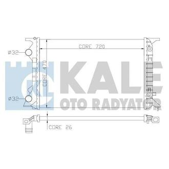 KALE VW Радиатор охлаждения Audi A4/5/6,Q5 2.0 09- KALE OTO RADYATOR 353400