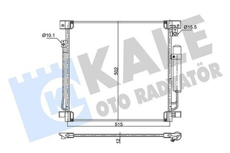 Радиатор кондиционера Fiat Fullback, Mitsubishi L 200, Triton KALE OTO RADYATOR 354015