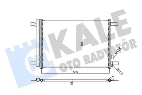 Радиатор кондиционера Audi A3, Tt, Volkswagen Golf VII KALE OTO RADYATOR 354020