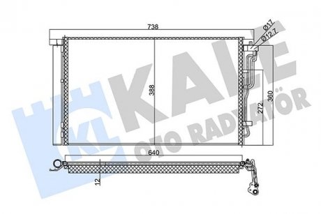 Радіатор кондиціонера Hyundai Elentra (AD) (15-) KALE OTO RADYATOR 354025