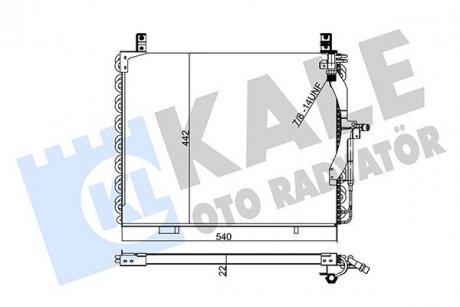 KALE DB Радиатор кондиционера W124 85- KALE OTO RADYATOR 354055 (фото 1)