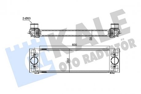 Радіатор інтеркулера Ford Transit 2.2D/3.2D 07- KALE OTO RADYATOR 354140 (фото 1)