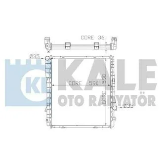 KALE BMW Радиатор охлаждения X5 E53 3.0d/4.4/4.8 KALE OTO RADYATOR 354200