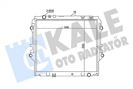 KALE TOYOTA Радиатор охлаждения Fortuner,Hilux VIII 2.4/2.8D 15- KALE OTO RADYATOR 354225 (фото 1)