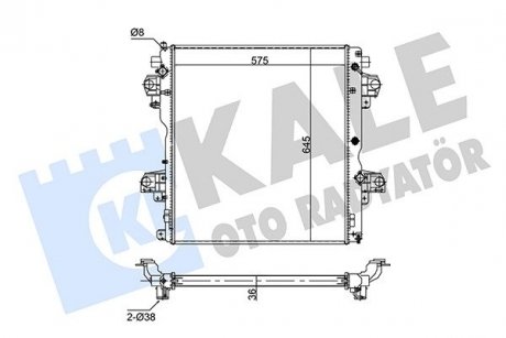 KALE TOYOTA Радиатор охлаждения Land Cruiser Prado 3.0 D-4D 09- KALE OTO RADYATOR 354290 (фото 1)