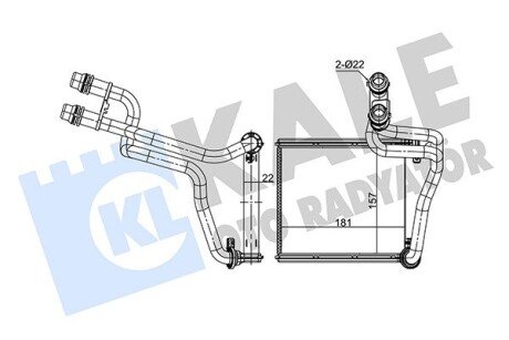 Радиатор отопителя Volkswagen Golf VI, Golf Plus, Jetta IV KALE OTO RAD KALE OTO RADYATOR 354910