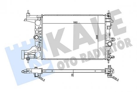 KALE OPEL Радиатор охлаждения Astra J 1.3/1.7CDTi 09- KALE OTO RADYATOR 354985 (фото 1)