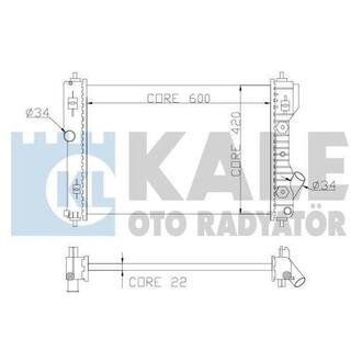 KALE CHEVROLET Радиатор охлаждения Aveo KALE OTO RADYATOR 355000 (фото 1)