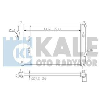 KALE CHEVROLET Радиатор охлаждения Aveo 1.4 08- KALE OTO RADYATOR 355100 (фото 1)