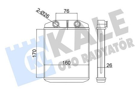 KALE RENAULT Радіатор опалення CAPTUR I 13-, CLIO IV 13-, LOGAN II 13-, DACIA KALE OTO RADYATOR 355110