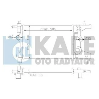 KALE OPEL Радиатор охлаждения Astra J,Chevrolet Cruze 1.6/1.8 09- KALE OTO RADYATOR 355200