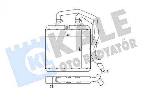 Радіатор обігрівача IVeco Daily III KALE OTO RADYATOR 355285