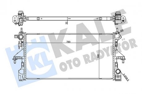 KALE CITROEN Радиатор охлаждения Jumper,Peugeot Boxer 2.0 BlueHDI 15- KALE OTO RADYATOR 355505