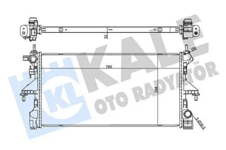 Радиатор охлаждения двигателя (паяный) Citroen Jumper (06-)/Peugeot Boxer (06-)/ KALE OTO RADYATOR 355505 (фото 1)