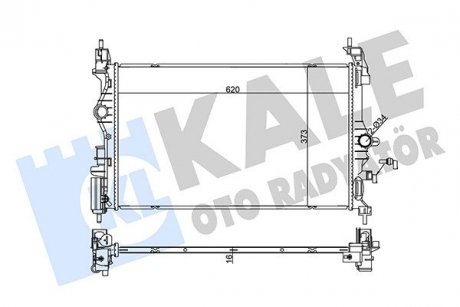 KALE OPEL Радиатор охлаждения Corsa E 1.2/1.4 14- KALE OTO RADYATOR 355560 (фото 1)