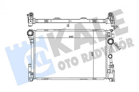 Радіатор охолодження MB C-Class KALE OTO RADYATOR 355655 (фото 1)