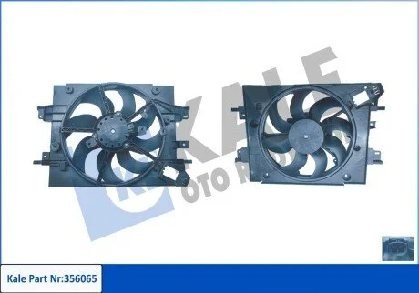 Вентилятор охлаждения радиатора (с диффузором) Renault Duster (10-) 1.5 dCi KALE OTO RADYATOR 356065
