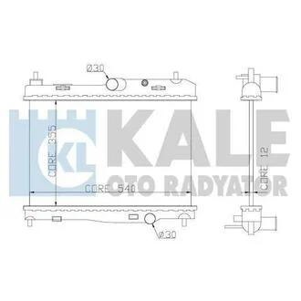 KALE FORD Радиатор охлаждения B-Max,Fiesta VI 1.25/1.4 08- KALE OTO RADYATOR 356100