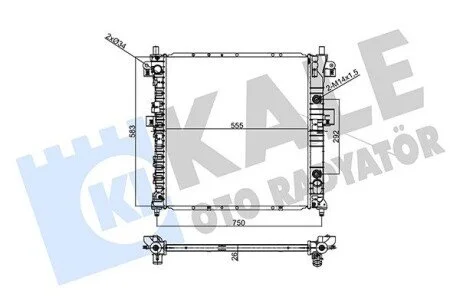 Радіатор охолодження Ssangyong Actyon I, Kyron Radiator KALE OTO RADYATOR 356325