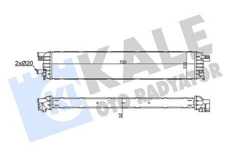 Радиатор охлаждения дополнительный Audi A4 Lt KALE OTO RADYATOR 356335