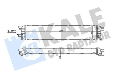 Радиатор охлаждения дополнительный Audi A4 Lt KALE OTO RADYATOR 356335 (фото 1)