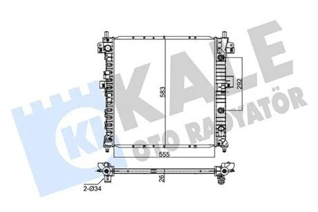 Радіатор охолодження SsangYong Actyon KALE OTO RADYATOR 356405