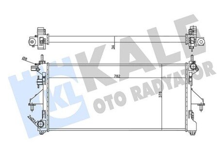 Радіатор охолодження Citroen Jumper/Fiat Ducato/Peugeot Boxer 2.2 HDI 06- (-AC) з гвинтом спуска води KALE OTO RADYATOR 356455