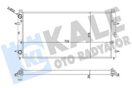 Радіатор охолодження VW T4 2.5TDI 90-03 KALE OTO RADYATOR 356880