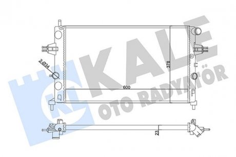 Радиатор охлаждения Opel Astra G, Zafira A KALE OTO RADYATOR 356965 (фото 1)