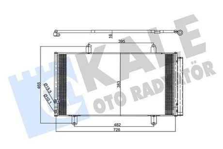 Радіатор кондиціонера (з осушувачем) Toyota Camry/Lexus ES 2.4/3.5 06-14 (більше не постачається) KALE OTO RADYATOR 357365