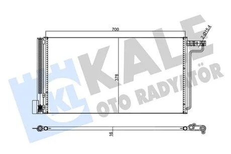 Радіатор кондиціонера Ford C-Max II, Focus III, Grand C-Max KALE OTO RADYATOR 357755