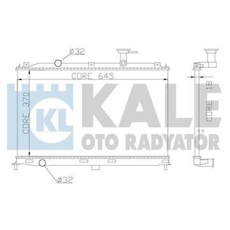 Радиатор охлаждения Accent 1.4/1.6 (06-) МКПП/АКПП KALE OTO RADYATOR 358000 (фото 1)