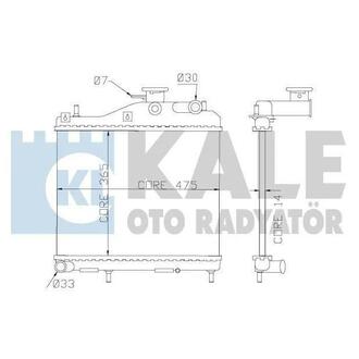 KALE HYUNDAI Радиатор охлаждения Accent II 1.5CRDi 02- KALE OTO RADYATOR 358200