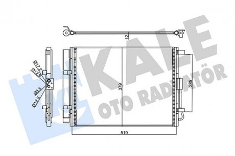 KALE HYUNDAI Радиатор кондиционера Elantra,i30,Kia Ceed,Cerato III 12- KALE OTO RADYATOR 358215 (фото 1)