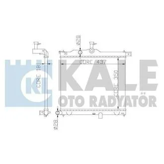 KALE HYUNDAI Радиатор охлаждения i10 1.1/1.1CRDi 08- KALE OTO RADYATOR 358300