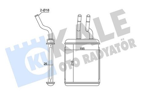 KALE ALFA ROMEO Радіатор опалення 156 1.6-3.2 97-, GTV, SPIDER KALE OTO RADYATOR 358560
