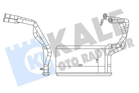 Радиатор отопителя Mitsubishi L200, Triton KALE OTO RADYATOR 358590 (фото 1)