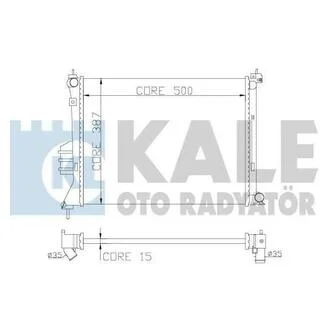 KALE HYUNDAI Радиатор охлаждения i20 1.2/1.6 08- KALE OTO RADYATOR 358600