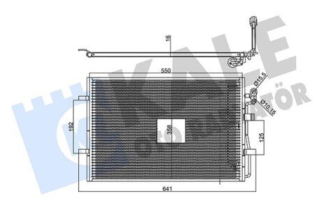 Радіатор кондиціонера (з осушувачем) Mazda 1.6 MZ-CD/MZR CD/CD 08- KALE OTO RADYATOR 358785