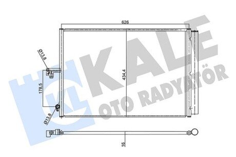 KALE DB Радіатор кондиціонера (конденсатор) W212 KALE OTO RADYATOR 358920