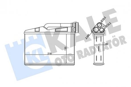 KALE BMW Радиатор отопителя салона 520d/E39, X5/E53 KALE OTO RADYATOR 360185 (фото 1)