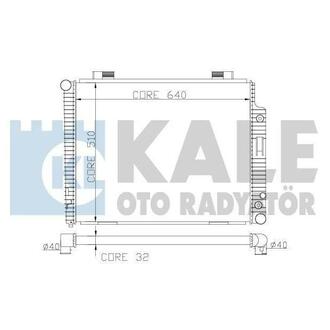 KALE DB Радиатор охлаждения W210 2.0/3.2 95- KALE OTO RADYATOR 360500 (фото 1)