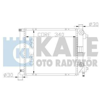 KALE DB Радиатор охлаждения W124/201 1.8/2.0 83- KALE OTO RADYATOR 361200 (фото 1)