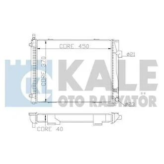 KALE DB Радиатор охлаждения W124 2.8/3.6 85- KALE OTO RADYATOR 361900