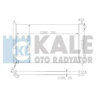 KALE MITSUBISHI Радиатор охлаждения ASX,Lancer VIII,Outlander II,Citroen,Peugeot 1.8 DI-D/3.0 KALE OTO RADYATOR 362100