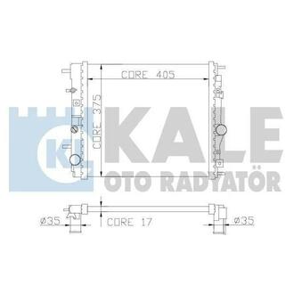 KALE MITSUBISHI Радиатор охлаждения Colt IV,Lancer V 1.3/1.6 92- KALE OTO RADYATOR 362500